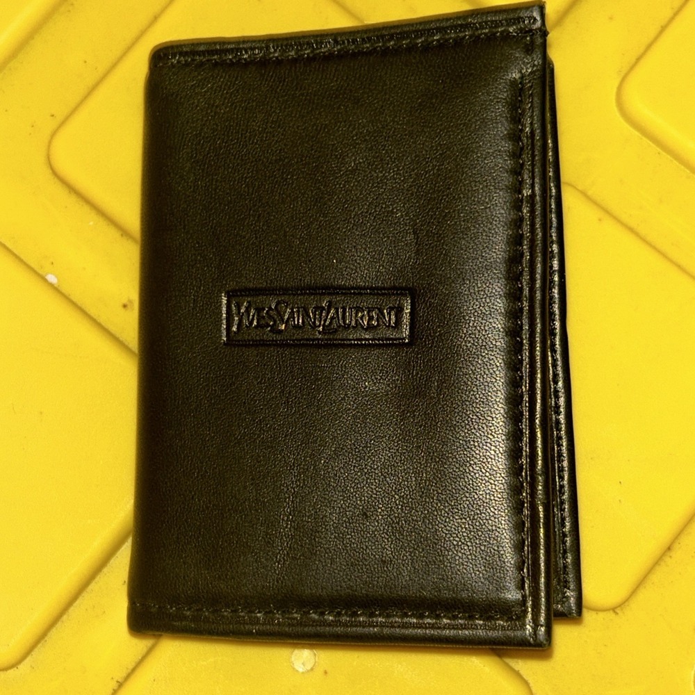 Yves St Laurent Black Bifold Wallet D4